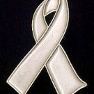Emphysema Awareness Pearl Ribbon Pearlized Pin New