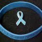 Teal Ribbon Pin Silicone Bracelet Set Ovarian Cancer September Awareness Month