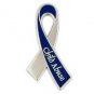 Child Abuse Awareness Month April Blue Silver Imprinted Ribbon Lapel Pin New