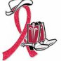 Go Red for Heart Disease Red Glitter Ribbon Cowgirl Cowboy Western Boots Hat Pin