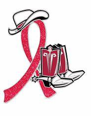 Cardiovascular Disease Red Glitter Ribbon Cowgirl Cowboy Western Boots Hat Pin