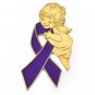 Purple Awareness Ribbon ADD ADHD Lapel Pin New