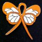 Melanoma Awareness Pin Orange Ribbon Butterfly Month May Exclusive New