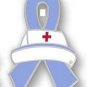 Eosinophilic Disease Awareness Month is May Nurse Cap Periwinkle Ribbon Pin New