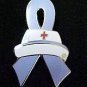Eosinophilic Disease Awareness Month is May Nurse Cap Periwinkle Ribbon Pin New