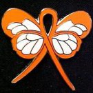 Tay-Sachs Awareness Pin Orange Ribbon Butterfly Month is May New