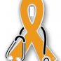 Animal Cruelty Awareness Month is April Doctor Stethoscope Orange Ribbon Pin New