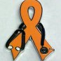 Melanoma Awareness Month is May Doctor Stethoscope Orange Ribbon Support Pin New