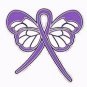 Fibromyalgia Pin Purple Ribbon Butterfly Awareness Month September