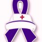 Lupus Awareness Nursing Nurse Cap Red Cross Purple Ribbon Lapel Pin New