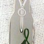Tourette's Syndrome Green Awareness Ribbon Beer Bottle Koozie Huggie Cover Pin