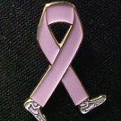 Walking Ribbon Legs Breast Cancer Awareness Pin Tac New