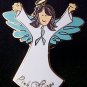 Ovarian Cancer Awareness Teal Ribbon Angel Brown Pin