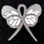 Diabetes Awareness Month November Gray Support Ribbon Butterfly Lapel Pin New