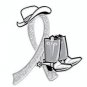 Dyslexia Awareness Glitter Gray Ribbon Cowgirl Cowboy Western Boots Hat Pin New