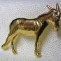 US Democratic Lapel Pin Party Donkey Yellow Gold Plated Cap Tac USA New