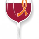 Kidney Cancer Lapel Pin Awareness Orange Ribbon Red Wine Glass Goblet Tasting New