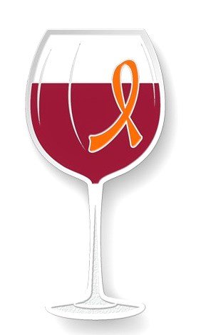 Kidney Cancer Lapel Pin Awareness Orange Ribbon Red Wine Glass Goblet Tasting New