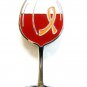 Kidney Cancer Lapel Pin Awareness Orange Ribbon Red Wine Glass Goblet Tasting New