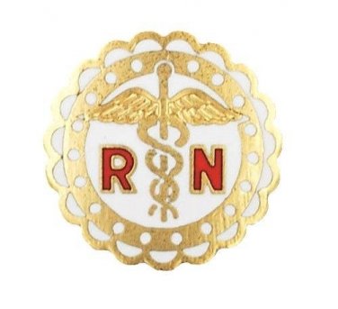 RN Lapel Pin Registered Nurse Scalloped Medical Graduation Recognition Pins New