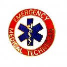 EMT Collar Pin Device Emergency Medical Technician Star of Life 59G2 Red Gold