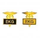 EKG Pin Electrocardiogram Technician Inlaid Framed Caduceus 2 Colors 3511 New