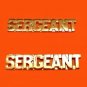 Sergeant Collar Pin Set Cut Out Letters Police Security Officer Rank Gold 2426