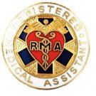 Registered Medical Assistant Pin RMA Emblem Heart Caduceus Graduation Medical