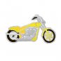 Yellow Awareness Lapel Pin Ribbon Motorcycle Cancer Cause Biker Bike Ride New