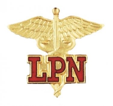 LPN Lapel Pin Licensed Practical Nurse Nursing  Medical Emblem Caduceus 1023 New