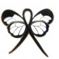 Black Ribbon Lapel Pin Awareness Butterfly Sleep Apnea Melanoma Cancer Cause New