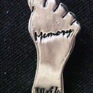Memory Walk Lapel Pin Alzheimer's Awareness Engraved Foot Cap Tac Lead Free New