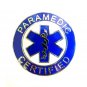 Paramedic Certified Collar Pin Device Silver Blue Blue Star of Life 61S2 New