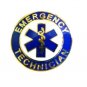 Emergency Technician Collar Pin Device Gold Blue Star of Life EMS Lapel 60G2 New