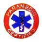 Paramedic Certified Collar Pin Device Blue Star of Life Uniform 62S2 Silver Red