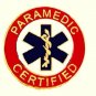 Paramedic Certified Collar Pin Device Blue Star of Life Gold Red Uniforms 62G2