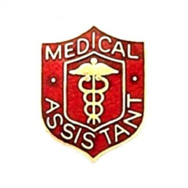 Medical Assistant Pin Medical Emblem Red Crest Graduation Recognition 818 New