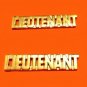 Lieutenant Collar Pin Set Gold Cut Out Letters Police Security Officer 2424 New