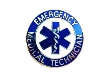 EMT Lapel Pin Emergency Medical Technician Blue Star of Life 58S 1M Silver New