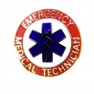 EMT Collar Pin Device Emergency Medical Technician Star of Life 59S2 Red Silver