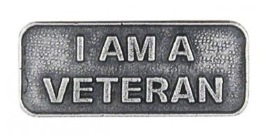 I Am A Veteran Lapel Pin Tac Pewter Support Proud Military Vets New