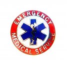 EMS Collar Pin Device Emergency Medical Service Red Silver Star of Life 55S2 New