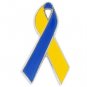 Down Syndrome Lapel Pin Blue Yellow Ribbon Awareness Collar Cap Tac New