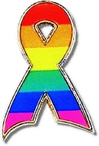 Gay Pride Lapel Pin Tac Rainbow Awareness Ribbon New