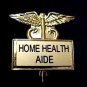 Home Health Aide Pin Caduceus Gold Plate 3529G Professional Medical Pins New