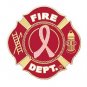 Breast Cancer Pin Fire Dept Pink Ribbon Maltese Cross Fire Fireman New