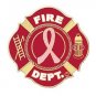 Breast Cancer Pin Fire Dept Pink Ribbon Maltese Cross Fire Fireman New