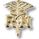 RN Caduceus Lapel Pin Set of 2 Registered Nurse Graduation Ceremony Cap Tacs