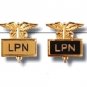 LPN Lapel Pin Licensed Practical Nurse Inlaid Framed Caduceus 2 Colors 3502 New