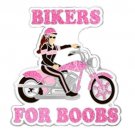 Breast Cancer Lapel Pin Bikers For Boobs Motorcycle Bike Ride Cure Pink Ribbon